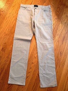 Ermenegildo Zegna Men's Grey Cotton Blend 5 Pocket Chino Pants Size 38 x 34